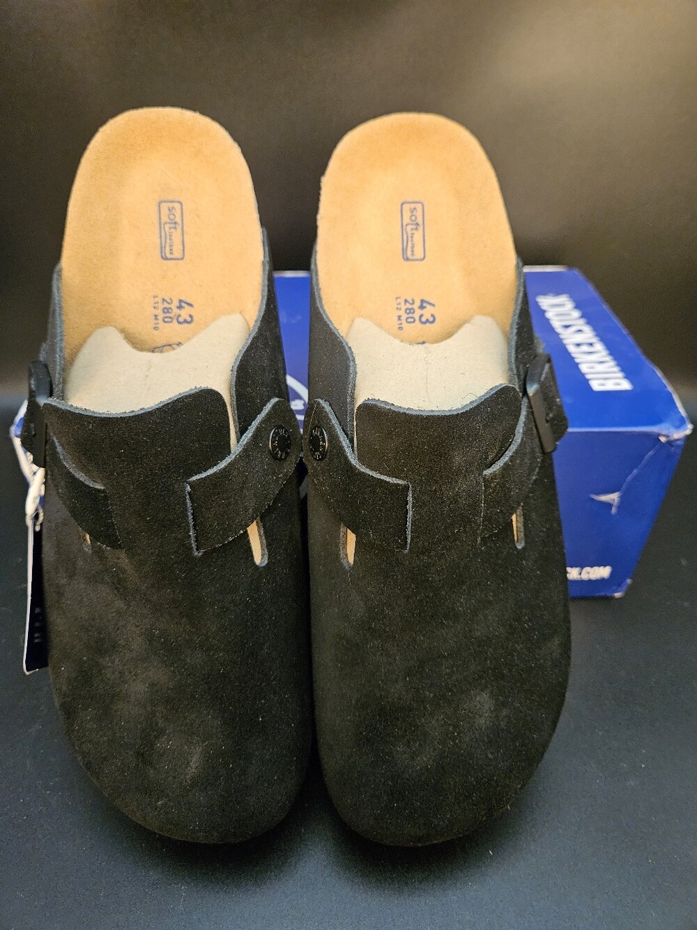 Birkenstock Boston Soft Footbed Unisex Clog Sandal, Black, Mens 10 Womens 12 NIB